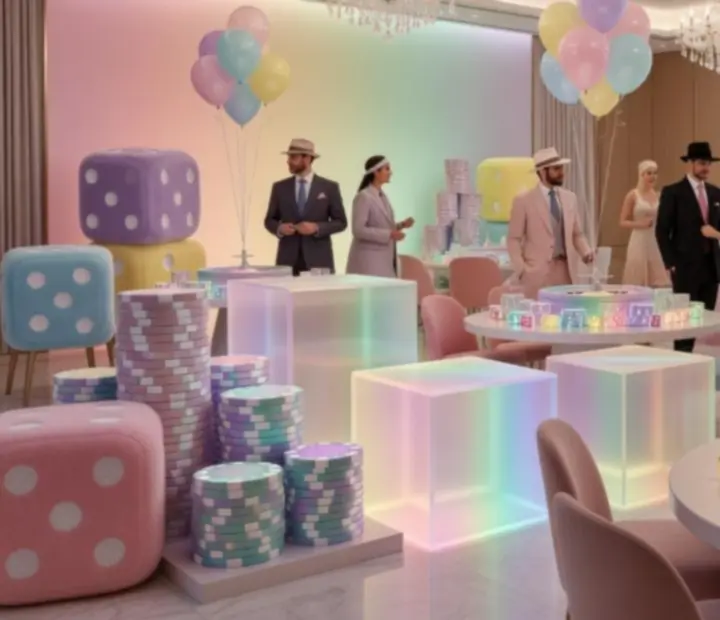 Tematická dekorace kasinové párty ve stylu Las Vegas a Gatsby
